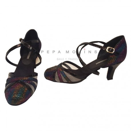 Zapato Cerrado Tela Multicolor BP3739