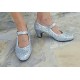 Shoe fair glitter silver O80