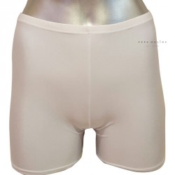 White basic lycra unisex shorts