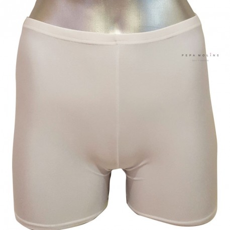 White basic lycra unisex shorts