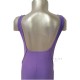 Maillot morado de lycra Meryl con manga de tirante