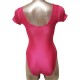 Maillot básico rosa MC lycra