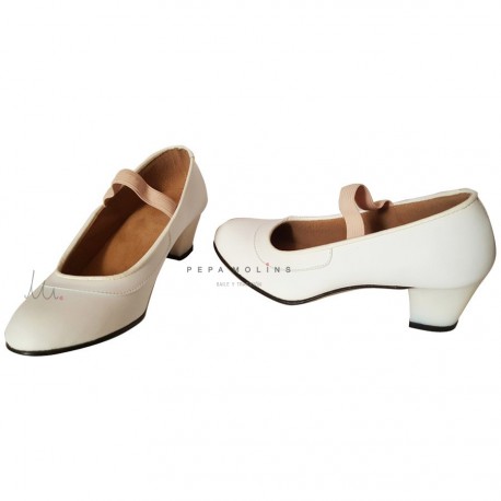 Synthetic leather white shoe