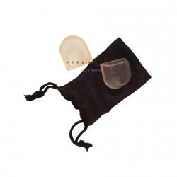 Plastic heel protector with sheath