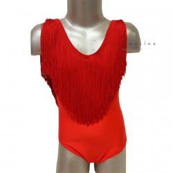 Maillot rojo con flecos