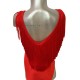 Maillot rojo con flecos