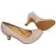 Zapato cerrado extraflexible en piel rosa para baile de salón