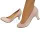 Zapato cerrado extraflexible en piel rosa para baile de salón