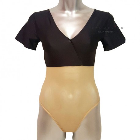 Lycra jersey with cross-cut neckline