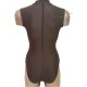 Maillot de lycra con cuello halter largo