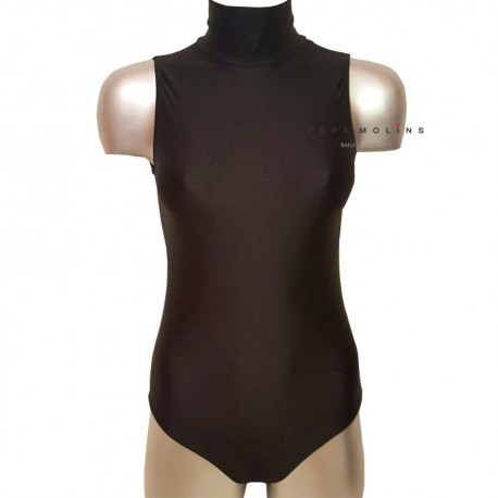 Maillot de lycra con cuello halter extralargo