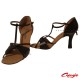 Open shoe ballroom dancing in black leather