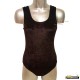 Maillot marrón básico de terciopelo
