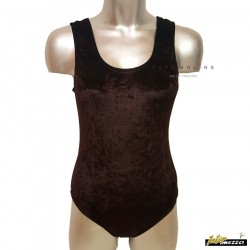 Maillot marrón básico de terciopelo