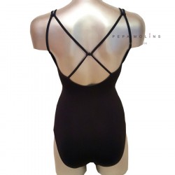 Maillot con frunce y doble tirante