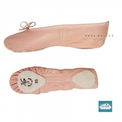 Ballet slipper on leather Gladis