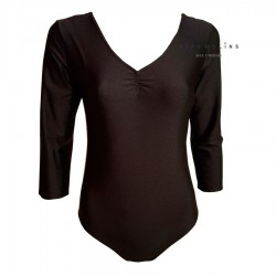 Maillot de lycra con frunce para ballet